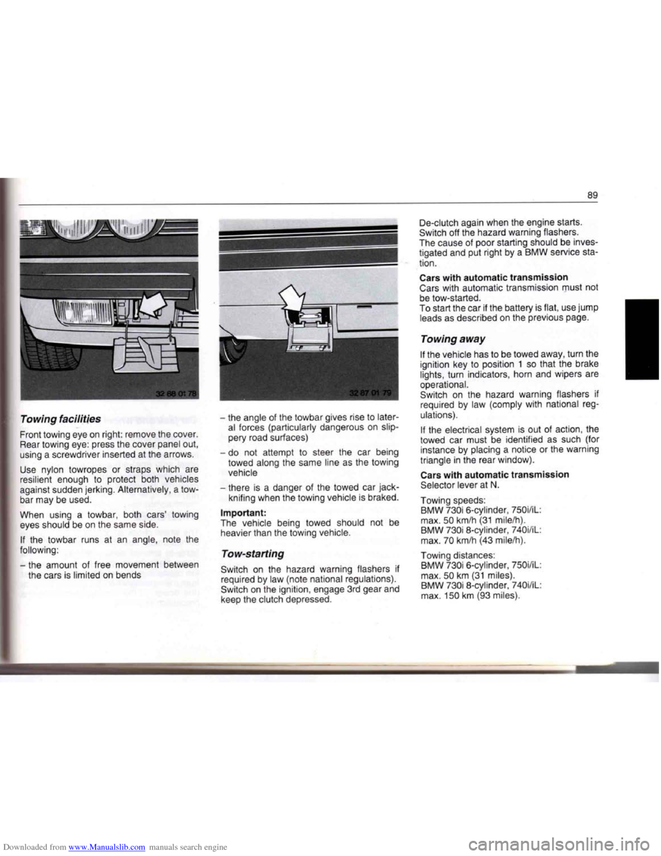 BMW 7 SERIES 1994 E38 Owners Manual Downloaded from www.Manualslib.com manuals search engine   