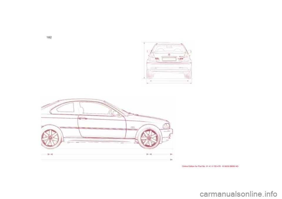 BMW 325Ci COUPE 2001 E46 Owners Manual 182n 