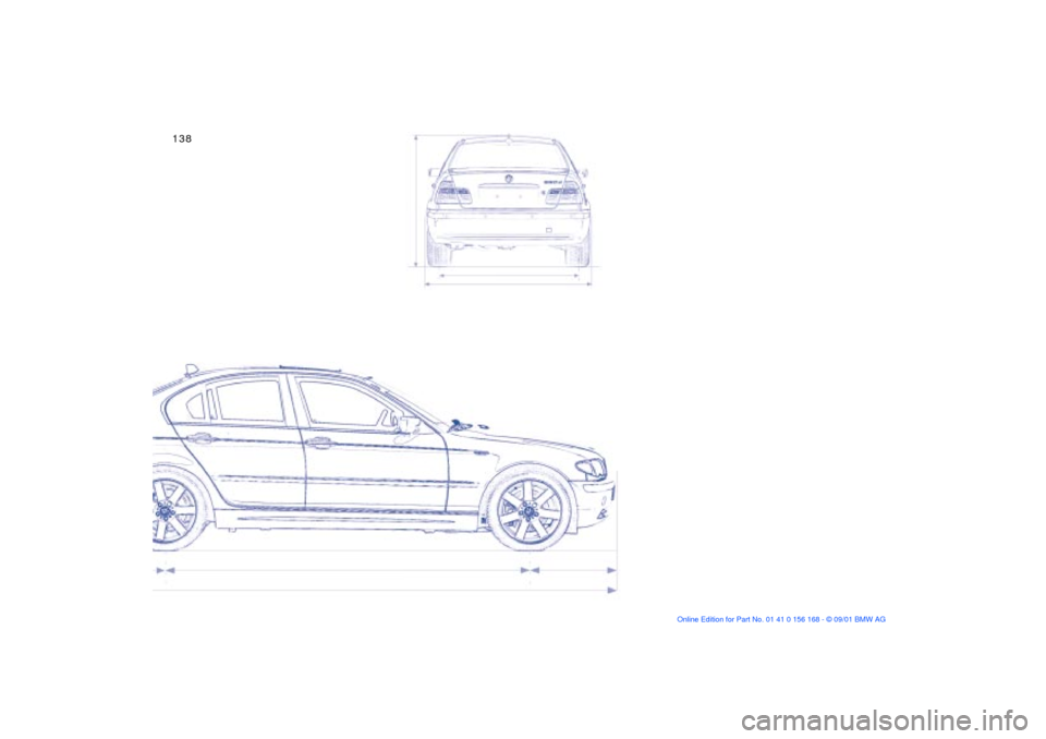 BMW 325i SEDAN 2002 E46 Owners Manual 138n 