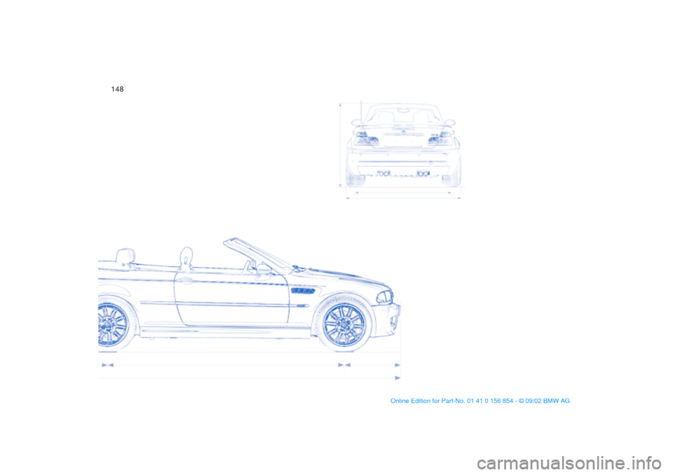 BMW M3 CONVERTIBLE 2003 E46 Owners Manual 148handbook.book  Page 148  Tuesday, July 30, 2002  9:28 AM 