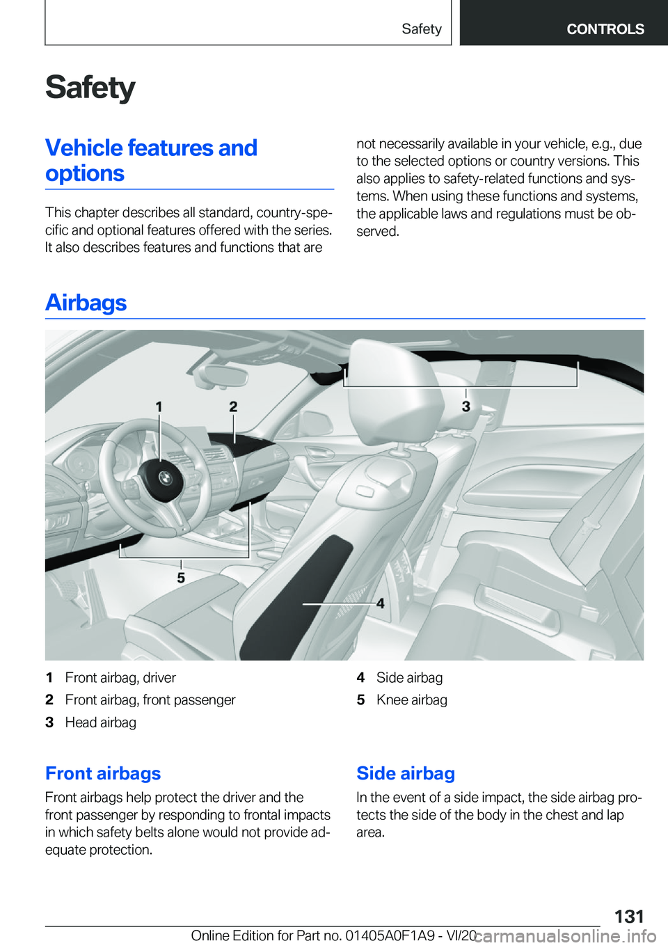 BMW 2 SERIES COUPE 2021  Owners Manual �S�a�f�e�t�y�V�e�h�i�c�l�e��f�e�a�t�u�r�e�s��a�n�d�o�p�t�i�o�n�s
�T�h�i�s��c�h�a�p�t�e�r��d�e�s�c�r�i�b�e�s��a�l�l��s�t�a�n�d�a�r�d�,��c�o�u�n�t�r�y�-�s�p�e#j�c�i�f�i�c��a�n�d��o�p�t�i�o�n�a�