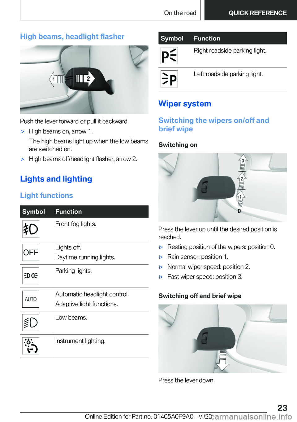 BMW 2 SERIES GRAN COUPE 2021  Owners Manual �H�i�g�h��b�e�a�m�s�,��h�e�a�d�l�i�g�h�t��f�l�a�s�h�e�r
�P�u�s�h��t�h�e��l�e�v�e�r��f�o�r�w�a�r�d��o�r��p�u�l�l��i�t��b�a�c�k�w�a�r�d�.
'x�H�i�g�h��b�e�a�m�s��o�n�,��a�r�r�o�w��1�.
�