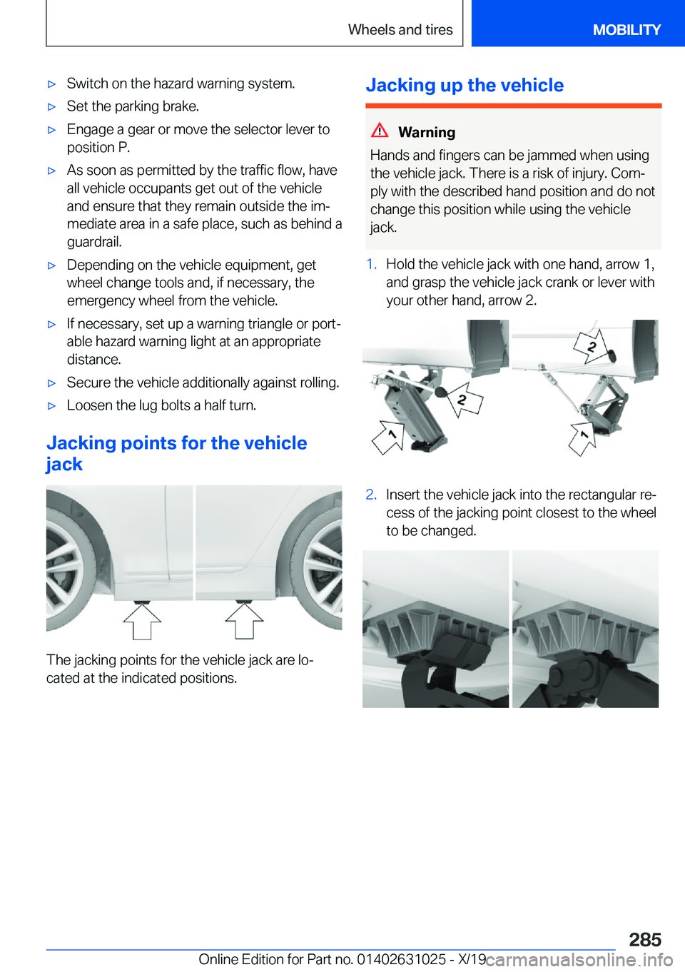 BMW 2 SERIES GRAN COUPE 2020  Owners Manual 'x�S�w�i�t�c�h��o�n��t�h�e��h�a�z�a�r�d��w�a�r�n�i�n�g��s�y�s�t�e�m�.'x�S�e�t��t�h�e��p�a�r�k�i�n�g��b�r�a�k�e�.'x�E�n�g�a�g�e��a��g�e�a�r��o�r��m�o�v�e��t�h�e��s�e�l�e�c�t�o