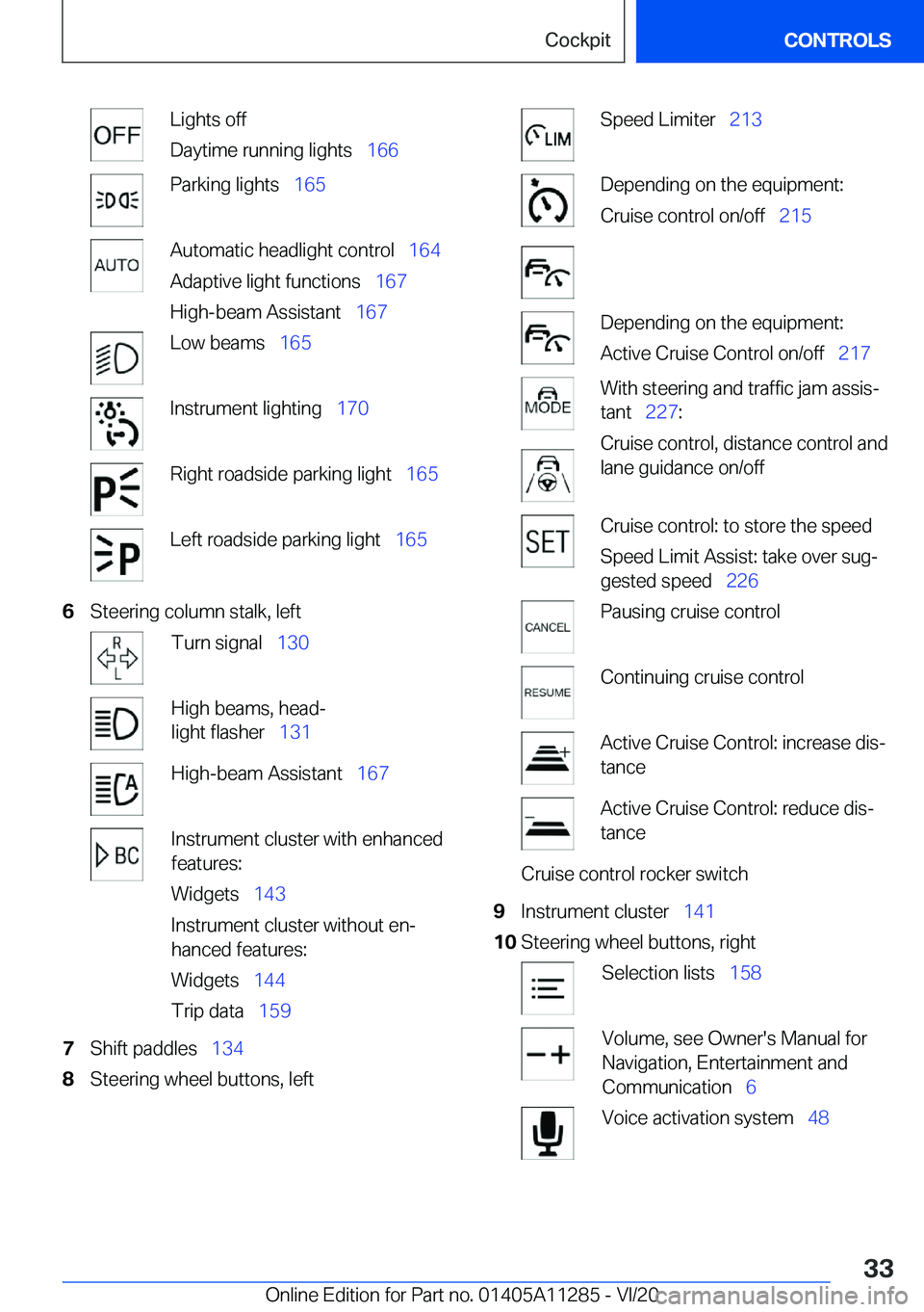 BMW 4 SERIES COUPE 2021  Owners Manual �L�i�g�h�t�s��o�f�f
�D�a�y�t�i�m�e��r�u�n�n�i�n�g��l�i�g�h�t�s#\#_ �1�6�6�P�a�r�k�i�n�g��l�i�g�h�t�s#\#_�1�6�5�A�u�t�o�m�a�t�i�c��h�e�a�d�l�i�g�h�t��c�o�n�t�r�o�l#\#_ �1�6�4
�A�d�a�p�t�i�v�e��l