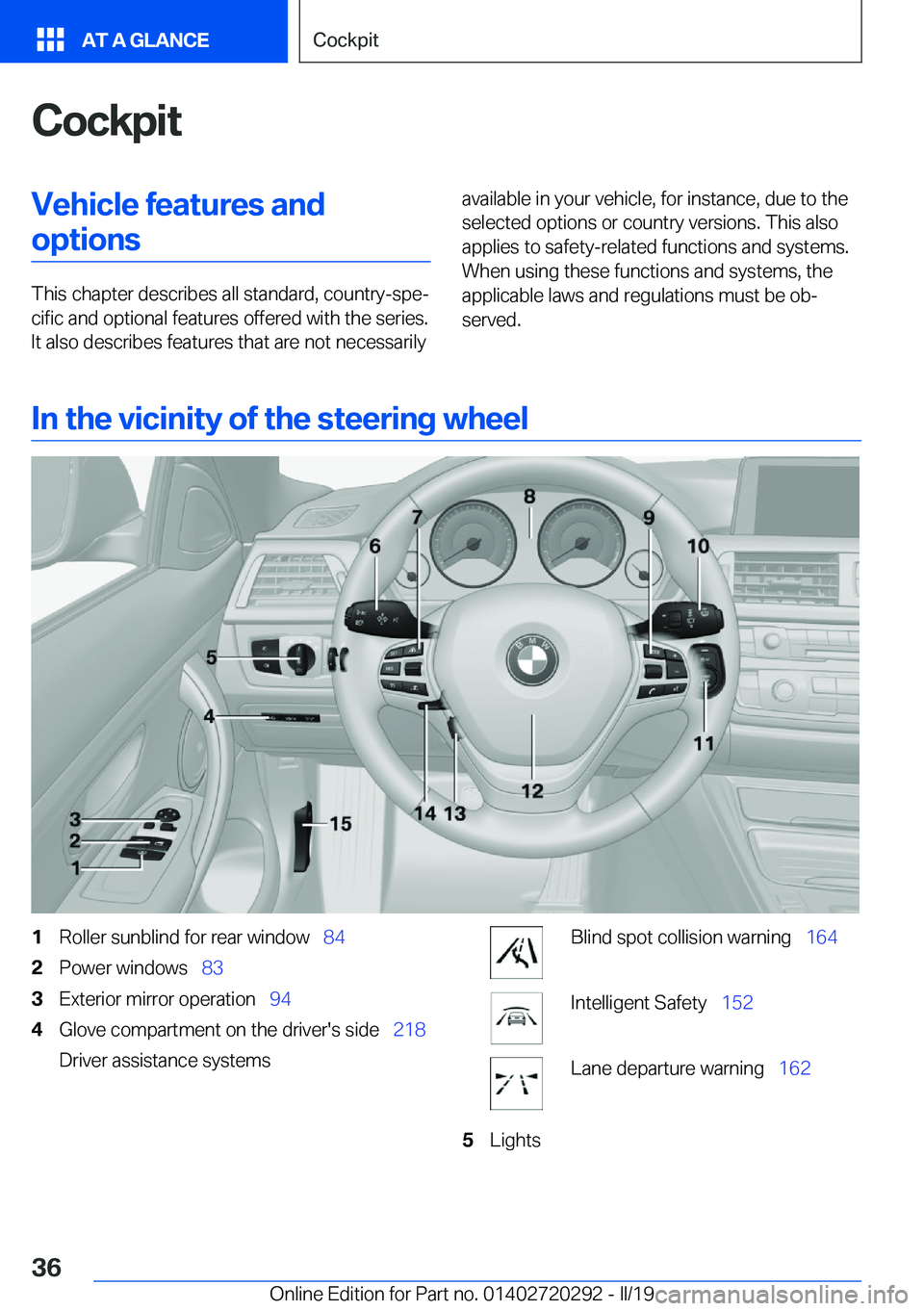 BMW 4 SERIES COUPE 2020  Owners Manual �C�o�c�k�p�i�t�V�e�h�i�c�l�e��f�e�a�t�u�r�e�s��a�n�d�o�p�t�i�o�n�s
�T�h�i�s��c�h�a�p�t�e�r��d�e�s�c�r�i�b�e�s��a�l�l��s�t�a�n�d�a�r�d�,��c�o�u�n�t�r�y�-�s�p�ej�c�i�f�i�c��a�n�d��o�p�t�i�o�n�