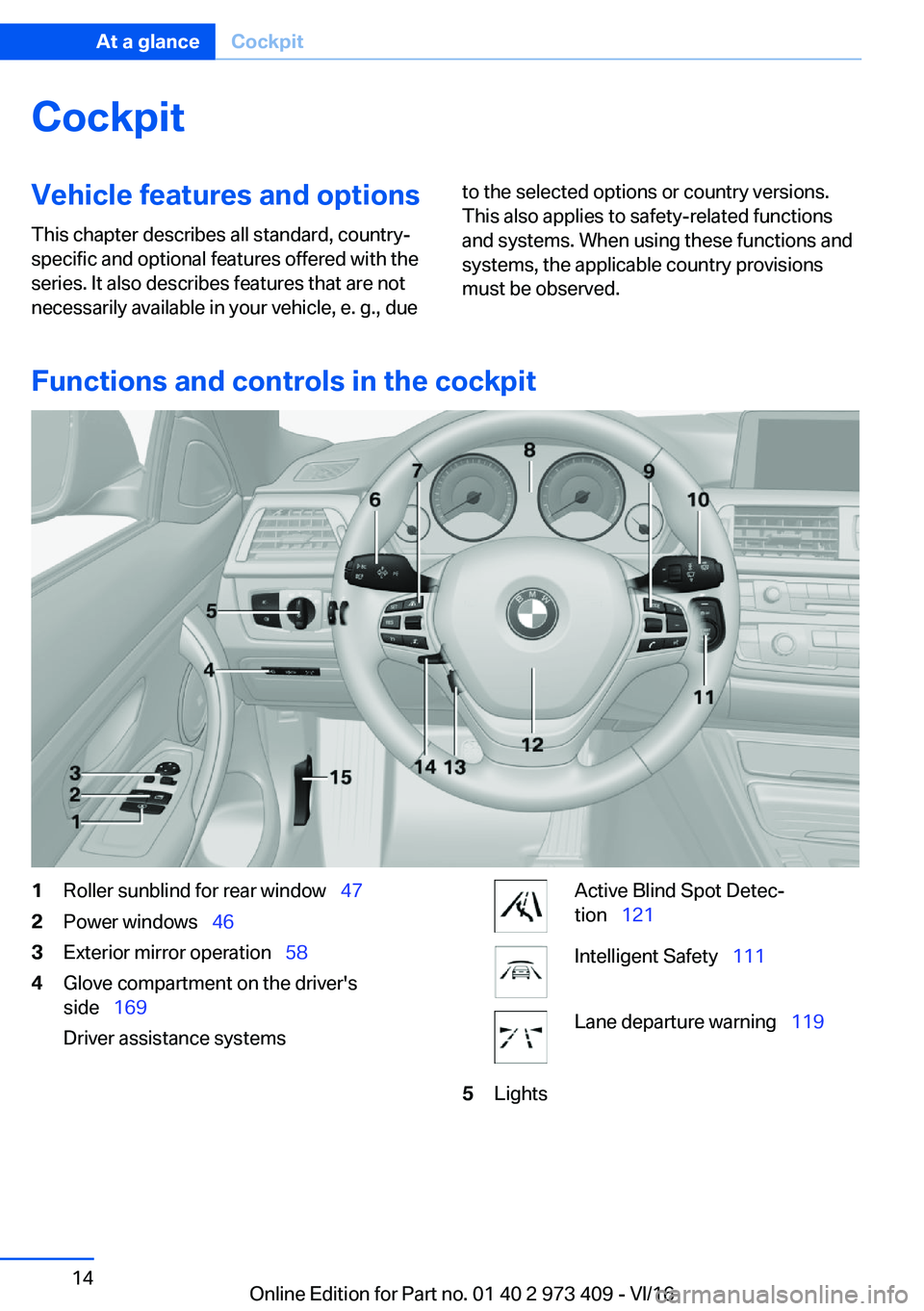 BMW 4 SERIES COUPE 2017  Owners Manual �C�o�c�k�p�i�t�V�e�h�i�c�l�e��f�e�a�t�u�r�e�s��a�n�d��o�p�t�i�o�n�s
�T�h�i�s� �c�h�a�p�t�e�r� �d�e�s�c�r�i�b�e�s� �a�l�l� �s�t�a�n�d�a�r�d�,� �c�o�u�n�t�r�y�- �s�p�e�c�i�f�i�c� �a�n�d� �o�p�t�i�o�n