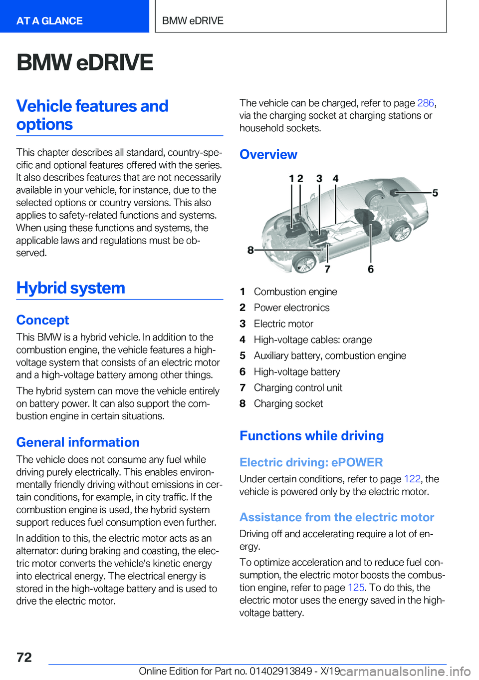 BMW 5 SERIES 2020  Owners Manual �B�M�W��e�D�R�I�V�E�V�e�h�i�c�l�e��f�e�a�t�u�r�e�s��a�n�d�o�p�t�i�o�n�s
�T�h�i�s��c�h�a�p�t�e�r��d�e�s�c�r�i�b�e�s��a�l�l��s�t�a�n�d�a�r�d�,��c�o�u�n�t�r�y�-�s�p�e#j�c�i�f�i�c��a�n�d��o�p�t�