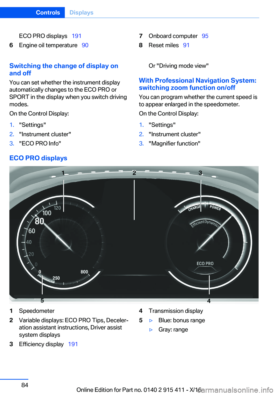 BMW 6 SERIES COUPE 2017  Owners Manual �E�C�O� �P�R�O� �d�i�s�p�l�a�y�s\_�1�9�1�6�E�n�g�i�n�e� �o�i�l� �t�e�m�p�e�r�a�t�u�r�e\_ �9�0�7�O�n�b�o�a�r�d� �c�o�m�p�u�t�e�r\_�9�5�8�R�e�s�e�t� �m�i�l�e�s\_�9�1�S�w�i�t�c�h�i�n�g��t�h�e��