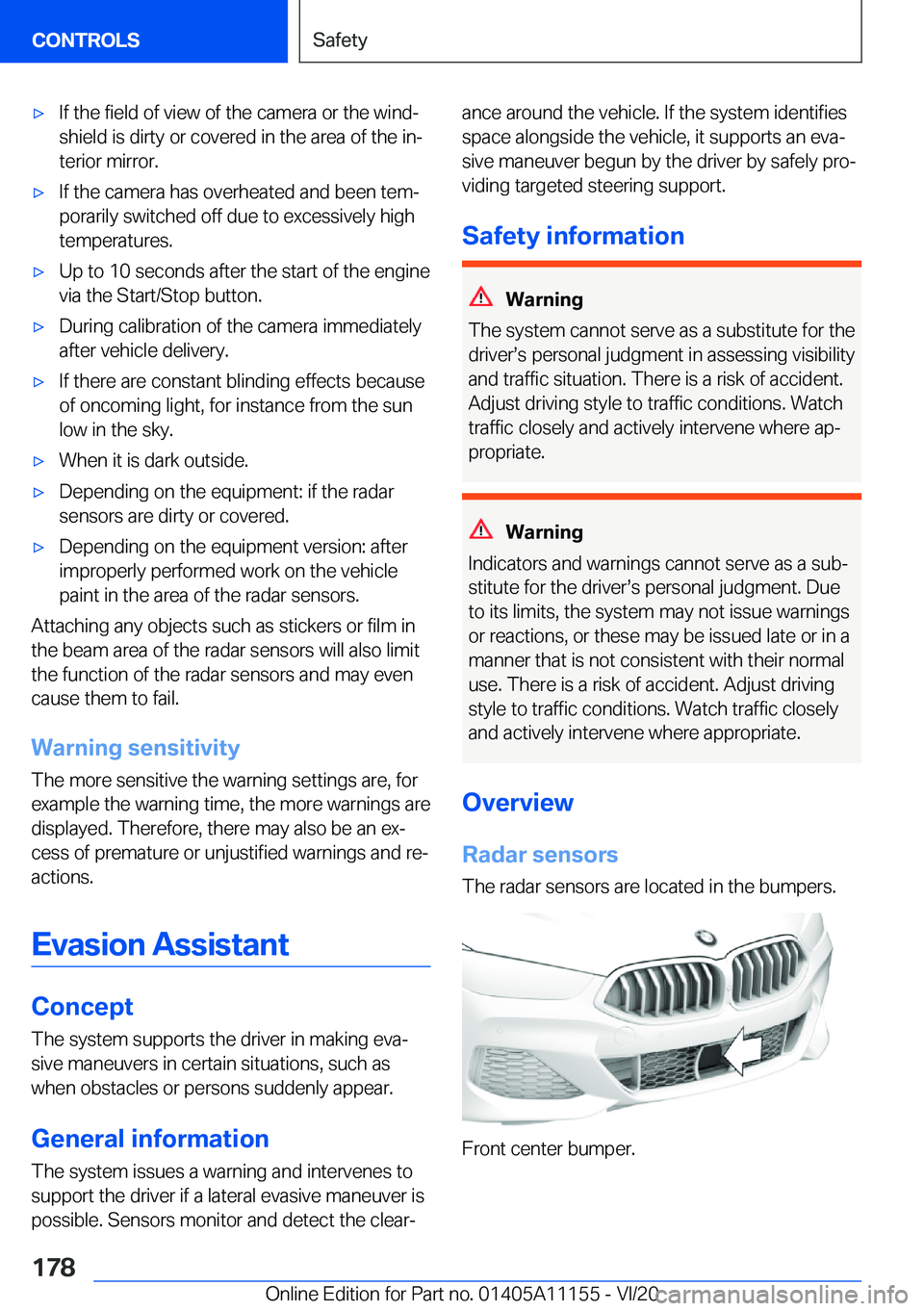 BMW 8 SERIES COUPE 2021  Owners Manual 'x�I�f��t�h�e��f�i�e�l�d��o�f��v�i�e�w��o�f��t�h�e��c�a�m�e�r�a��o�r��t�h�e��w�i�n�d#j�s�h�i�e�l�d��i�s��d�i�r�t�y��o�r��c�o�v�e�r�e�d��i�n��t�h�e��a�r�e�a��o�f��t�h�e��i�n#j
�