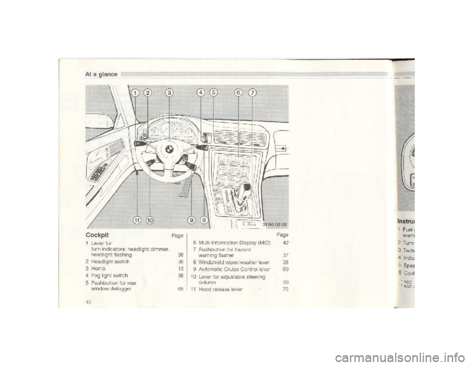 BMW 850I COUPE 1989  Owners Manual 