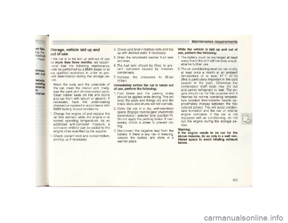 BMW 850I COUPE 1989  Owners Manual 