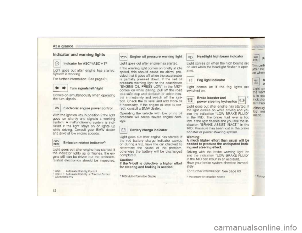 BMW 850I COUPE 1989  Owners Manual 