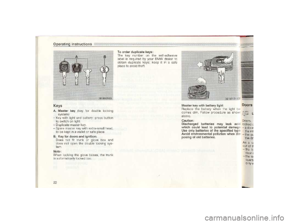 BMW 850I COUPE 1989  Owners Manual 