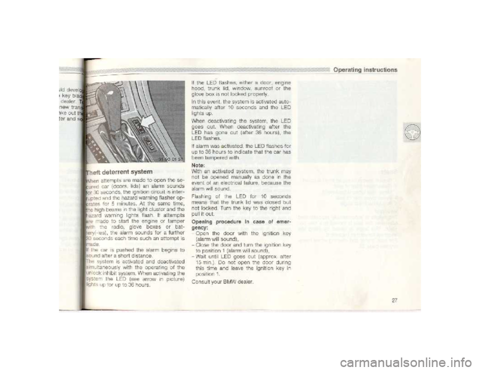 BMW 850I COUPE 1989  Owners Manual 