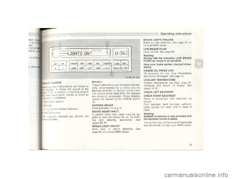 BMW 850I COUPE 1989  Owners Manual 
