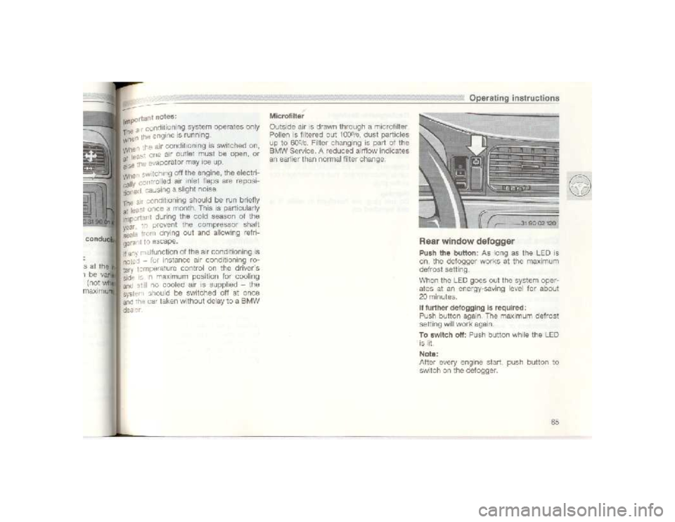 BMW 850I COUPE 1989  Owners Manual 