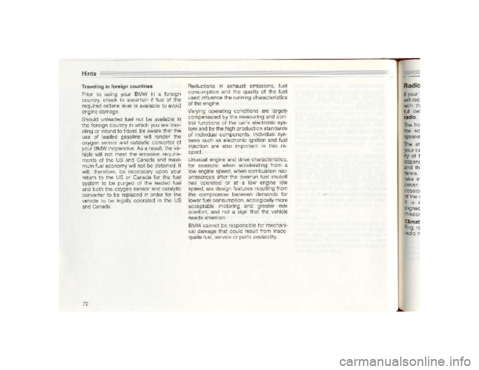 BMW 850I COUPE 1989  Owners Manual 