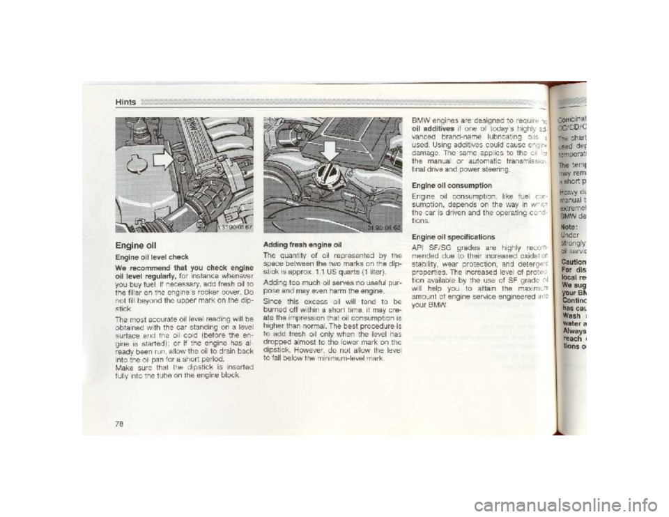 BMW 850I COUPE 1989  Owners Manual 