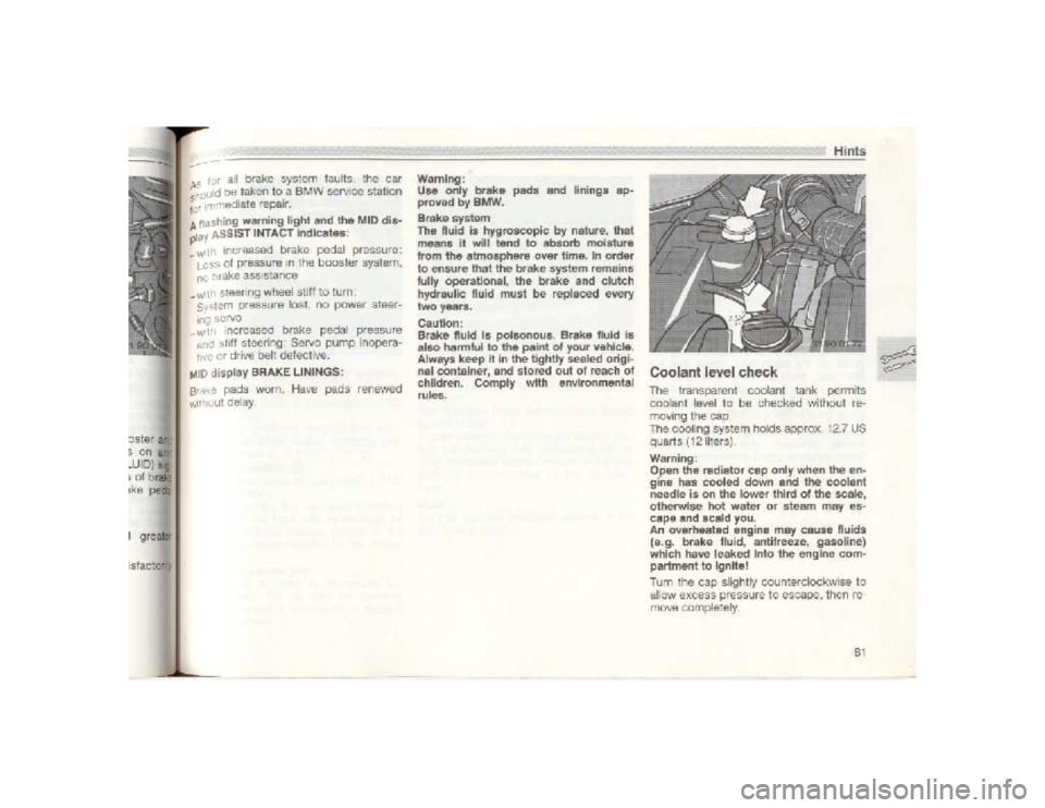BMW 850I COUPE 1989  Owners Manual 