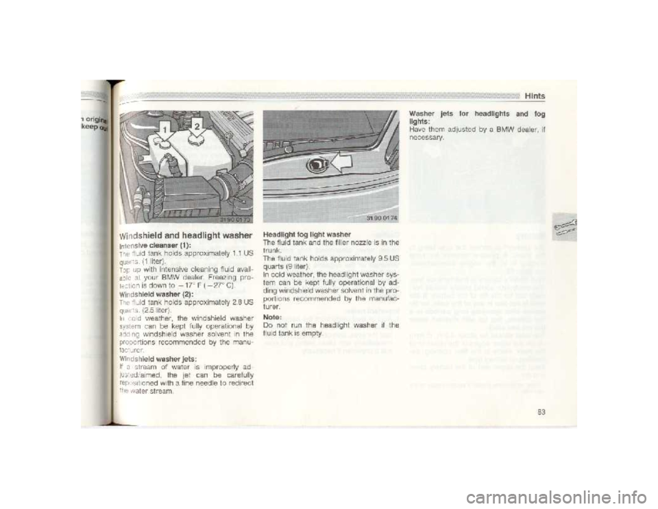 BMW 850I COUPE 1989  Owners Manual 