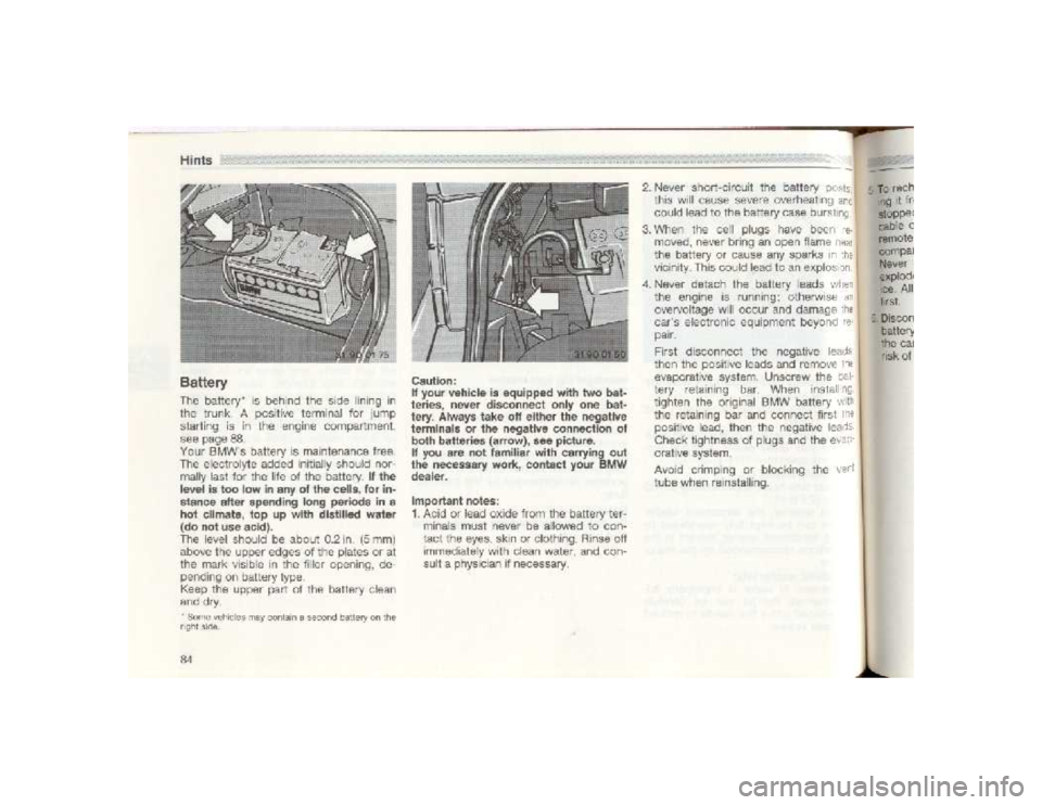 BMW 850I COUPE 1989  Owners Manual 