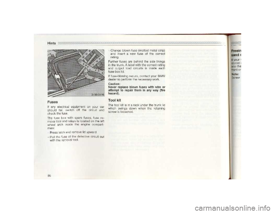 BMW 850I COUPE 1989  Owners Manual 