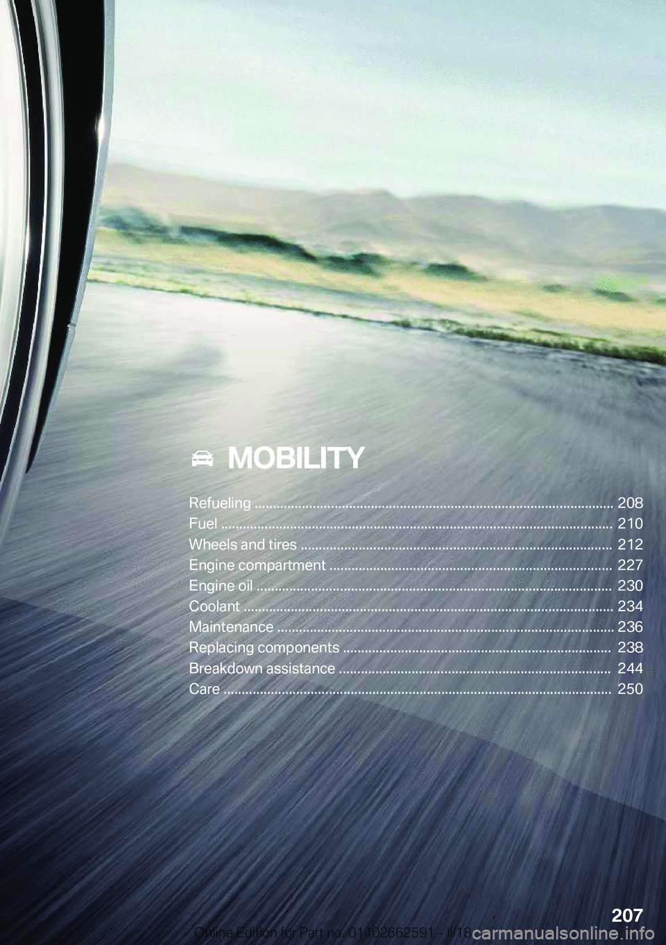 BMW M2 2018  Owners Manual ���M�O�B�I�L�I�T�Y
�R�e�f�u�e�l�i�n�g���������������������������������������������������������������������������������