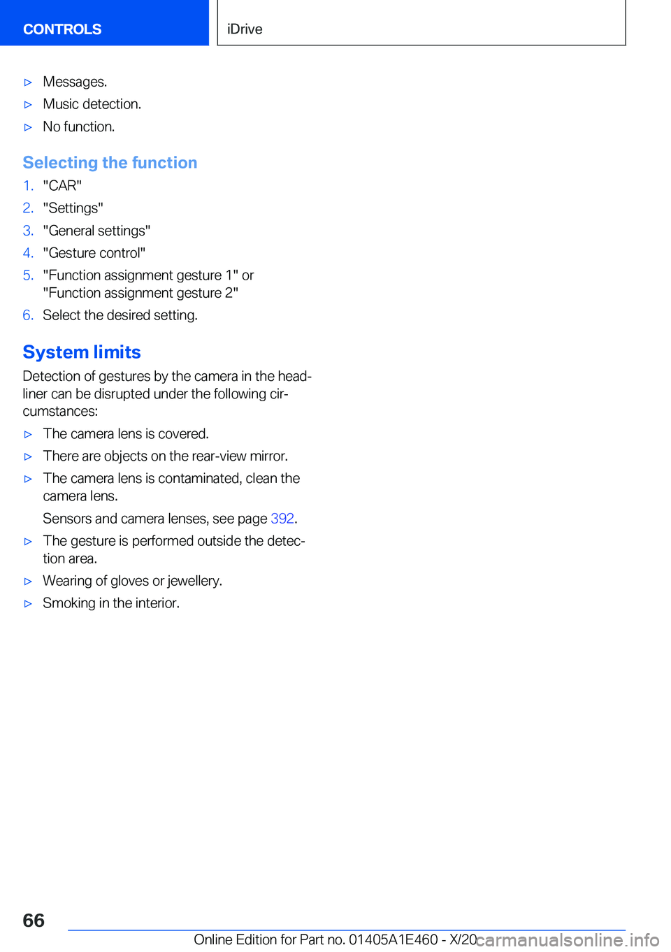 BMW M3 2021  Owners Manual 'x�M�e�s�s�a�g�e�s�.'x�M�u�s�i�c��d�e�t�e�c�t�i�o�n�.'x�N�o��f�u�n�c�t�i�o�n�.
�S�e�l�e�c�t�i�n�g��t�h�e��f�u�n�c�t�i�o�n
�1�.��C�A�R��2�.��S�e�t�t�i�n�g�s��3�.��G�e�n�e�r�a�l��s