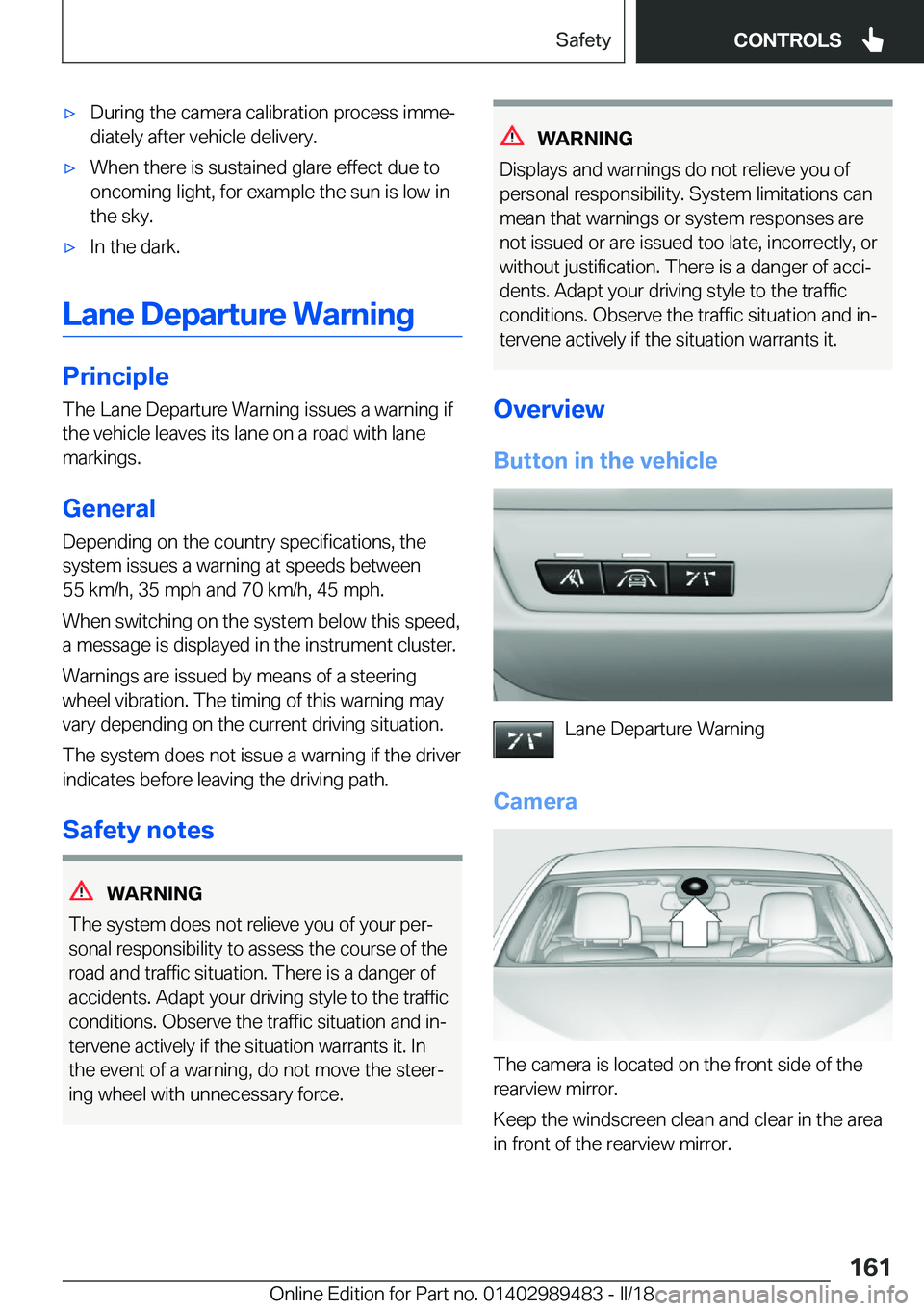 BMW M3 2018  Owners Manual 'x�D�u�r�i�n�g��t�h�e��c�a�m�e�r�a��c�a�l�i�b�r�a�t�i�o�n��p�r�o�c�e�s�s��i�m�m�ej�d�i�a�t�e�l�y��a�f�t�e�r��v�e�h�i�c�l�e��d�e�l�i�v�e�r�y�.'x�W�h�e�n��t�h�e�r�e��i�s��s�u�s�t�a�i