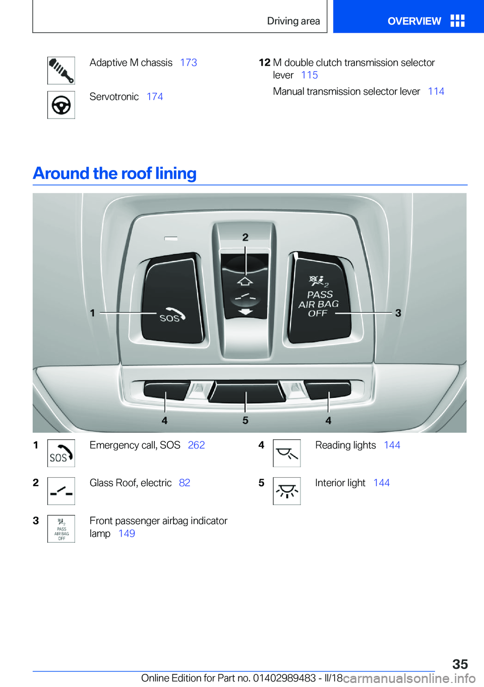 BMW M3 2018  Owners Manual �A�d�a�p�t�i�v�e��M��c�h�a�s�s�i�s\_�1�7�3�S�e�r�v�o�t�r�o�n�i�c\_�1�7�4�1�2�M��d�o�u�b�l�e��c�l�u�t�c�h��t�r�a�n�s�m�i�s�s�i�o�n��s�e�l�e�c�t�o�r
�l�e�v�e�r\_ �1�1�5
�M�a�n�u�a�l��t�r�a�