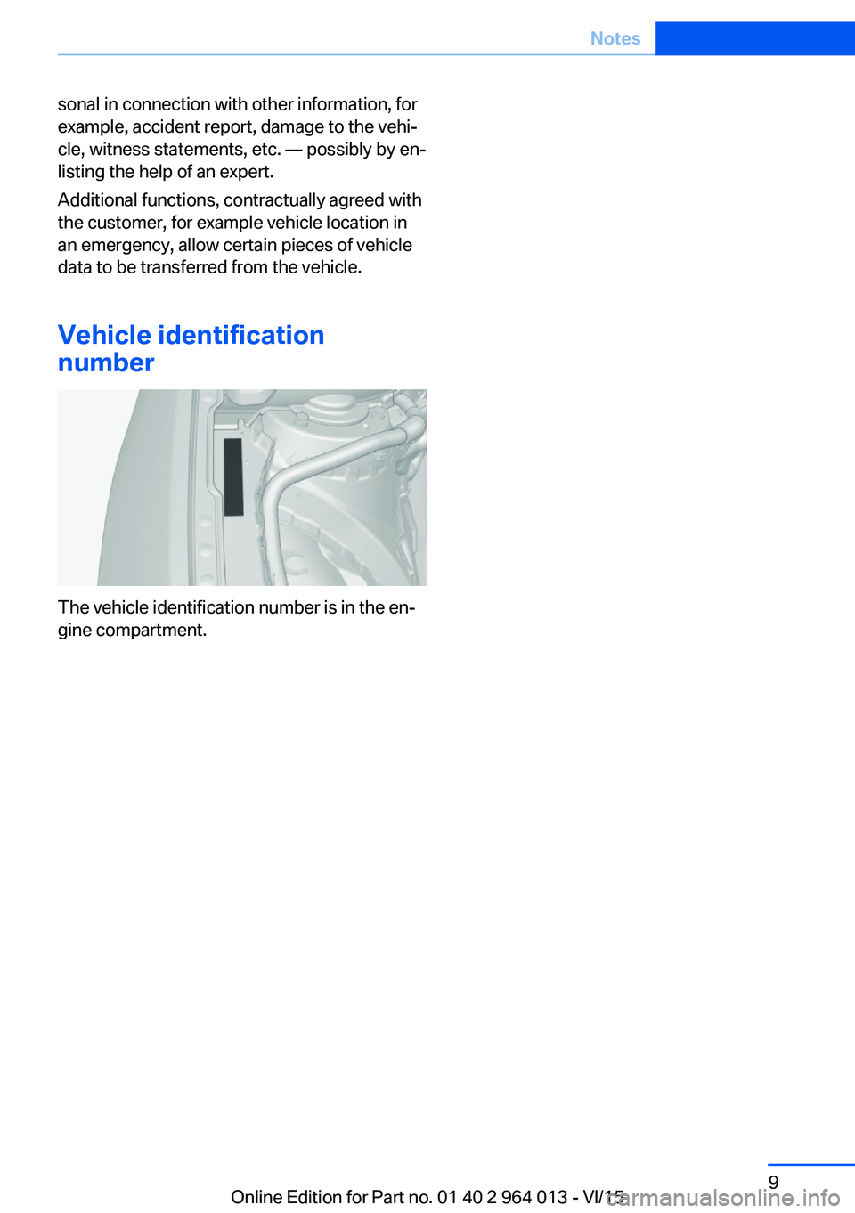 BMW M4 2016  Owners Manual sonal in connection with other information, for
example, accident report, damage to the vehi‐
cle, witness statements, etc. — possibly by en‐
listing the help of an expert.
Additional functions,