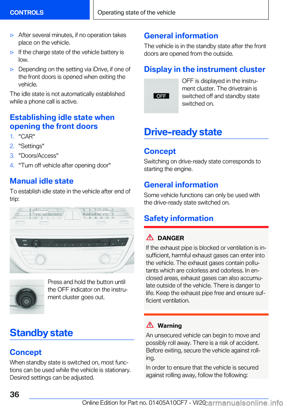 BMW M5 2021  Owners Manual 'x�A�f�t�e�r��s�e�v�e�r�a�l��m�i�n�u�t�e�s�,��i�f��n�o��o�p�e�r�a�t�i�o�n��t�a�k�e�s
�p�l�a�c�e��o�n��t�h�e��v�e�h�i�c�l�e�.'x�I�f��t�h�e��c�h�a�r�g�e��s�t�a�t�e��o�f��t�h�e��v�