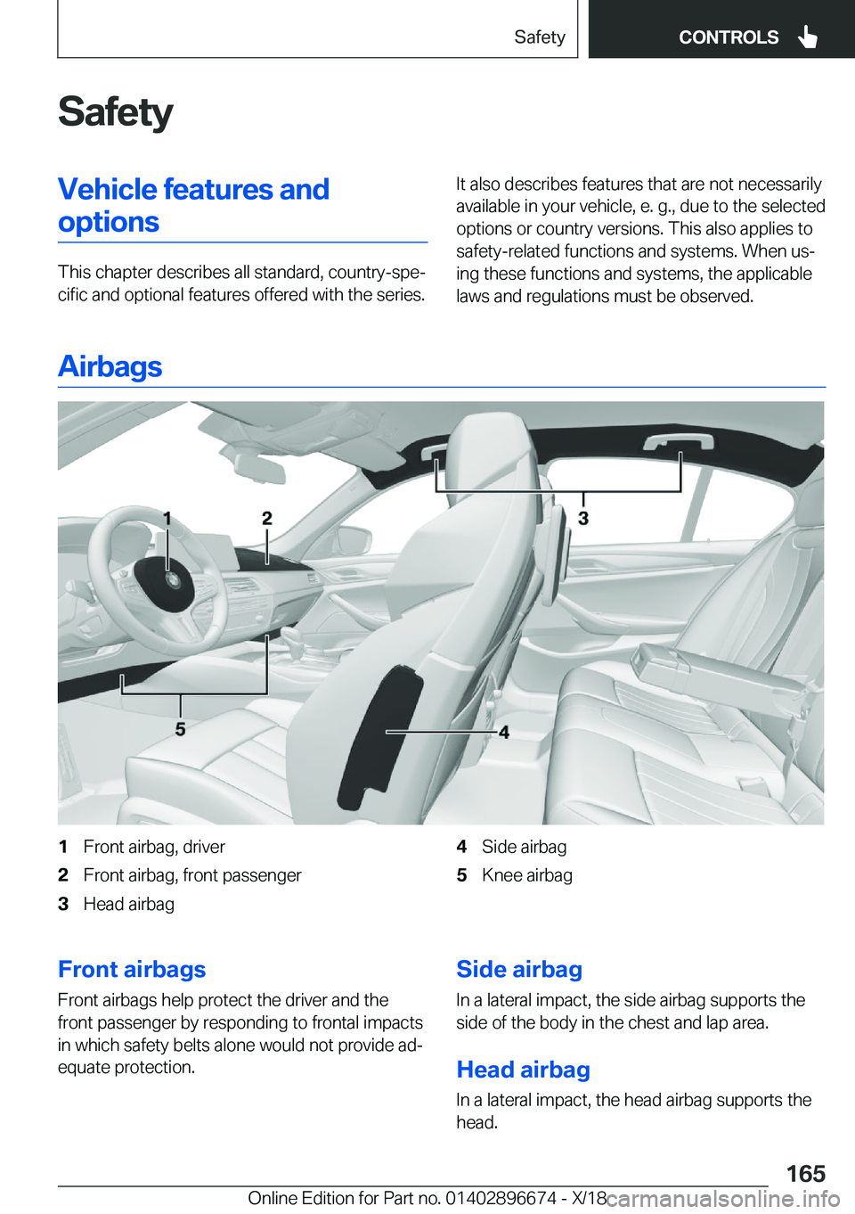 BMW M5 2019  Owners Manual �S�a�f�e�t�y�V�e�h�i�c�l�e��f�e�a�t�u�r�e�s��a�n�d�o�p�t�i�o�n�s
�T�h�i�s��c�h�a�p�t�e�r��d�e�s�c�r�i�b�e�s��a�l�l��s�t�a�n�d�a�r�d�,��c�o�u�n�t�r�y�-�s�p�ej�c�i�f�i�c��a�n�d��o�p�t�i�o�n�a�
