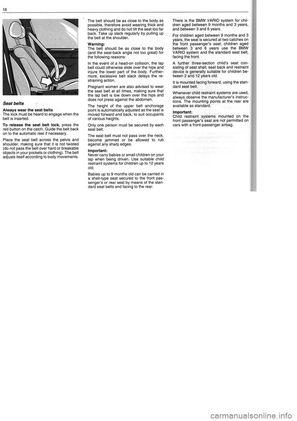 BMW M60 1992  Owners Manual 