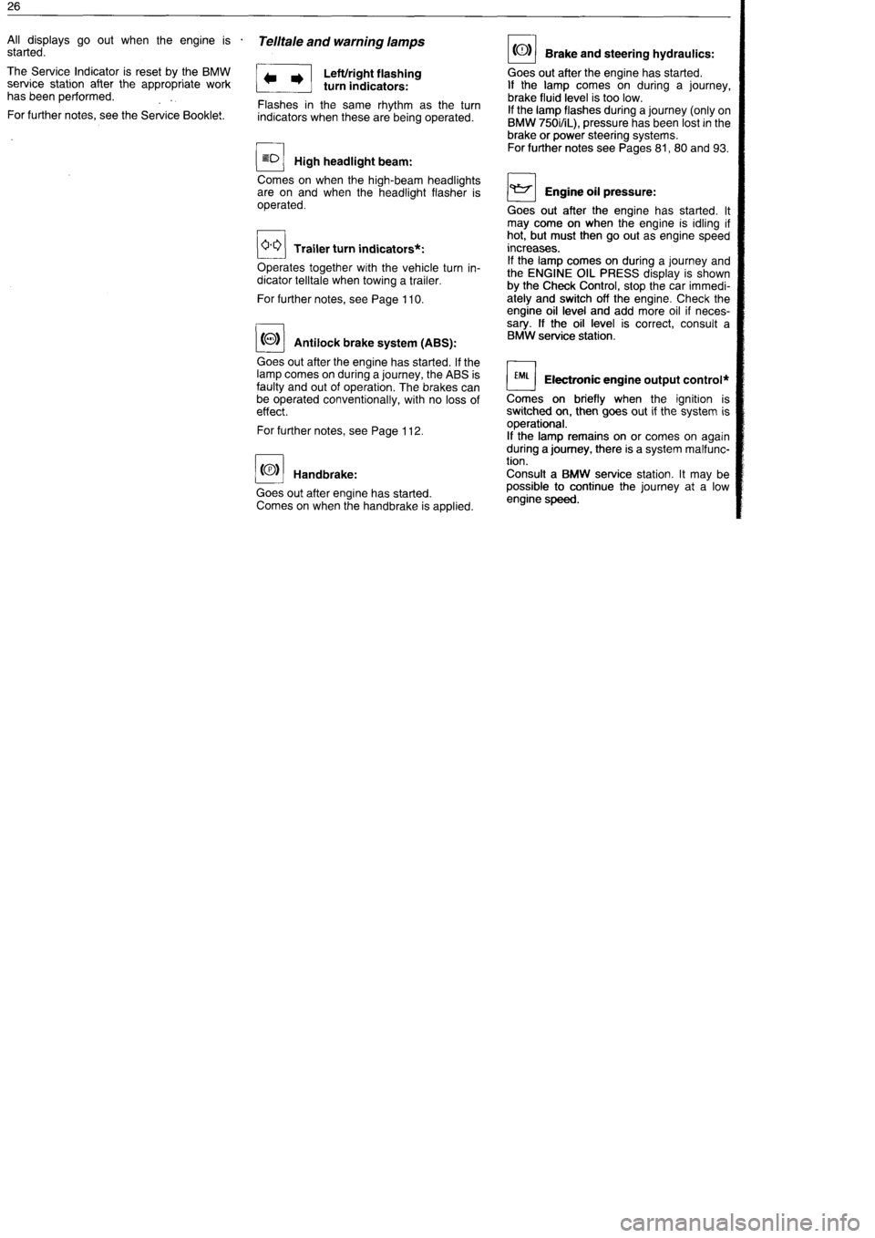 BMW M60 1992  Owners Manual 