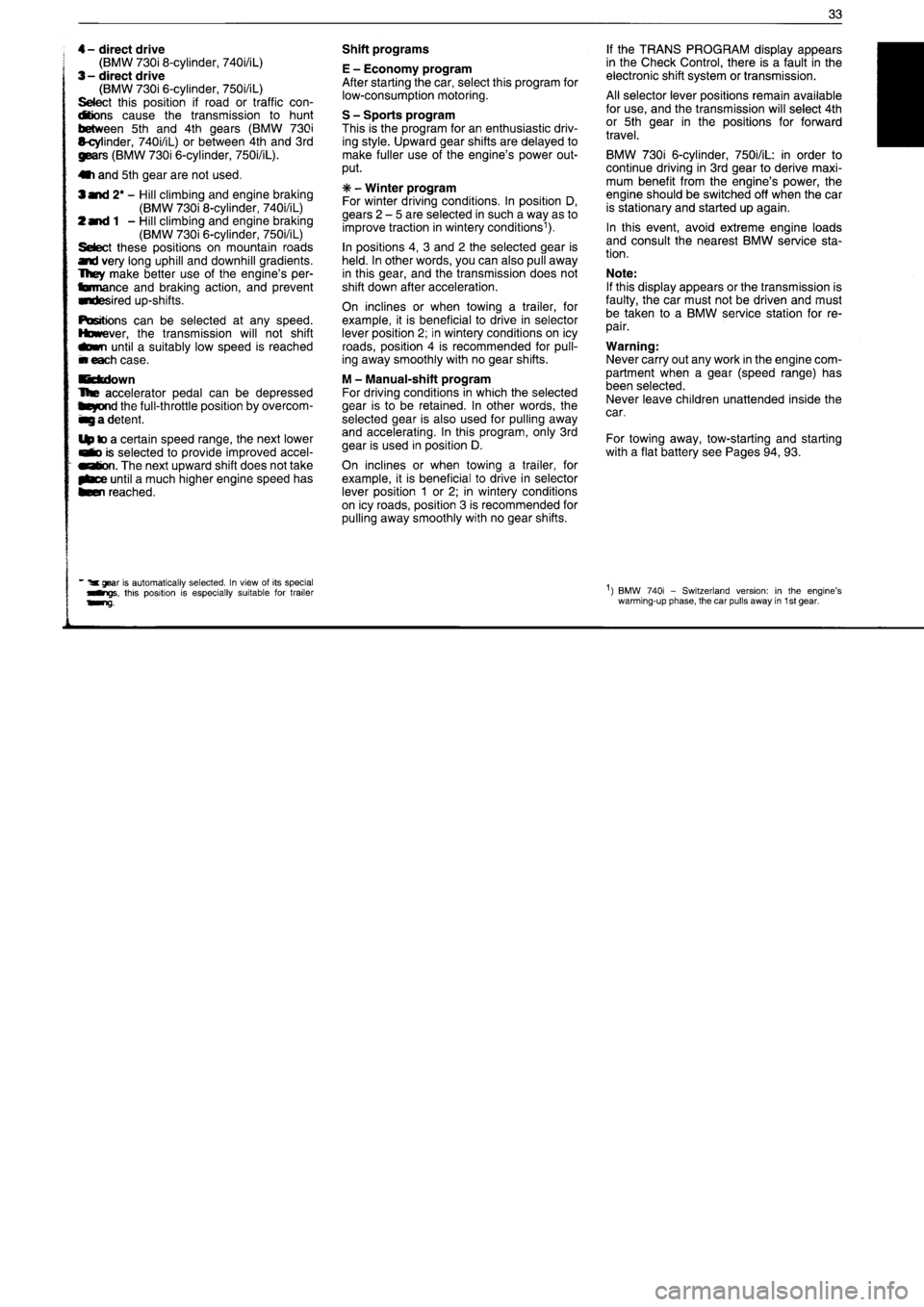 BMW M60 1992  Owners Manual 