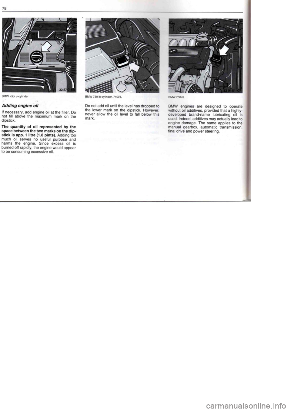 BMW M60 1992  Owners Manual 