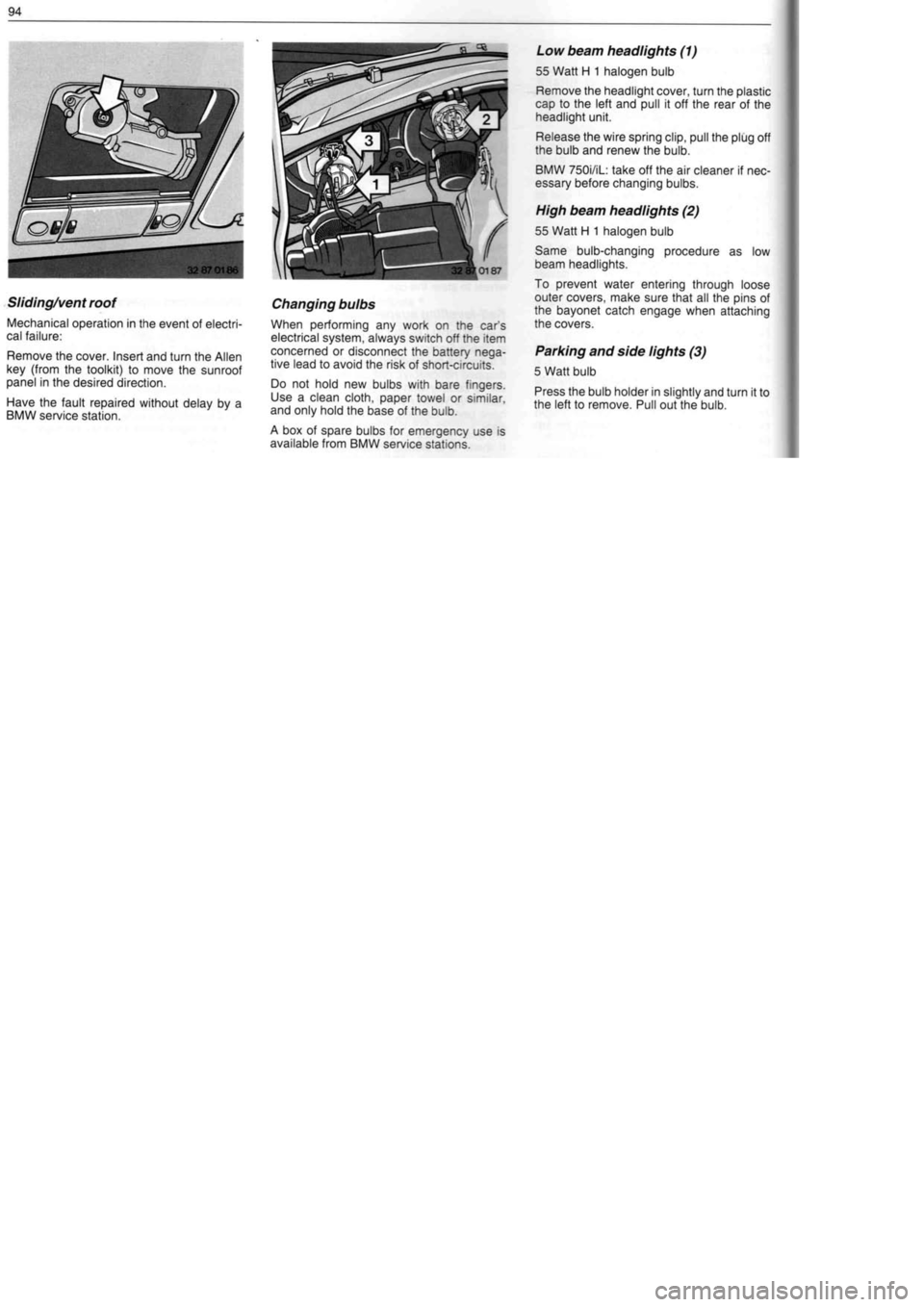 BMW M60 1992  Owners Manual 