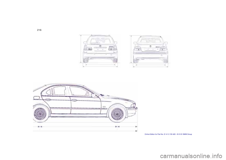 BMW SPORT WAGON 2001  Owners Manual 216n 