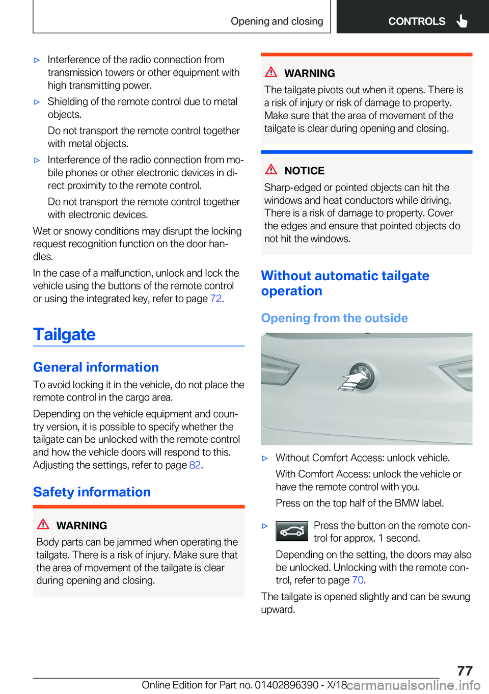 BMW X2 2019  Owners Manual 'x�I�n�t�e�r�f�e�r�e�n�c�e��o�f��t�h�e��r�a�d�i�o��c�o�n�n�e�c�t�i�o�n��f�r�o�m�t�r�a�n�s�m�i�s�s�i�o�n��t�o�w�e�r�s��o�r��o�t�h�e�r��e�q�u�i�p�m�e�n�t��w�i�t�h
�h�i�g�h��t�r�a�n�s�m�i�
