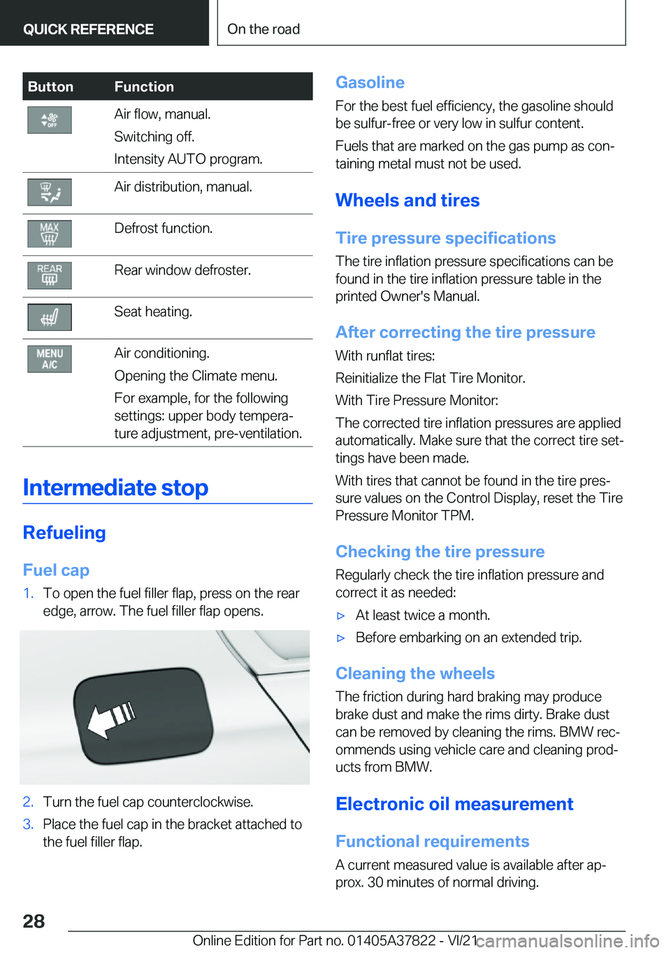BMW X3 M 2022  Owners Manual �B�u�t�t�o�n�F�u�n�c�t�i�o�n�A�i�r��f�l�o�w�,��m�a�n�u�a�l�.
�S�w�i�t�c�h�i�n�g��o�f�f�.
�I�n�t�e�n�s�i�t�y��A�U�T�O��p�r�o�g�r�a�m�.�A�i�r��d�i�s�t�r�i�b�u�t�i�o�n�,��m�a�n�u�a�l�.�D�e�f�r�o�s