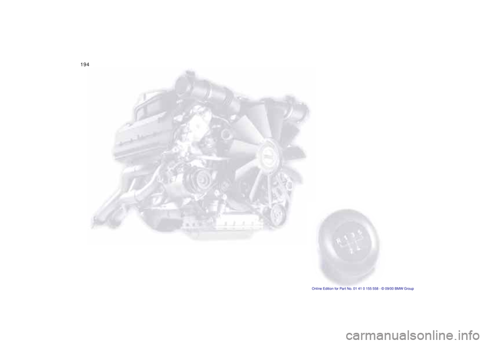 BMW X5 3.0I 2001  Owners Manual 194n 