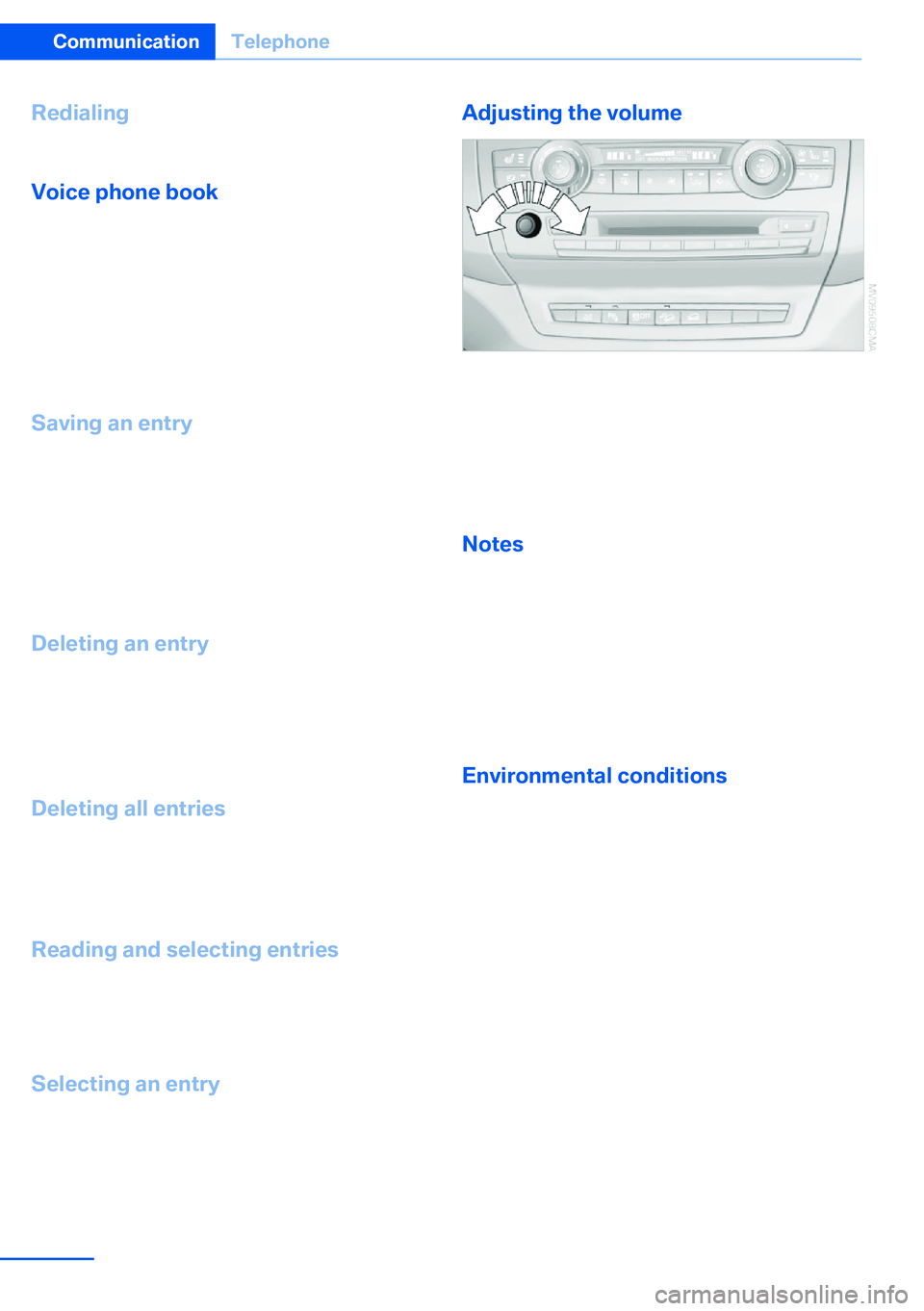 BMW X5 XDRIVE 35I SPORT ACTIVITY 2013  Owners Manual Redialing
›Redial‹
Voice phone book
Depending on how your vehicle is equipped, it
may be necessary to create your own voice
phone book.
The entries must be entered using voice acti‐
vation and a