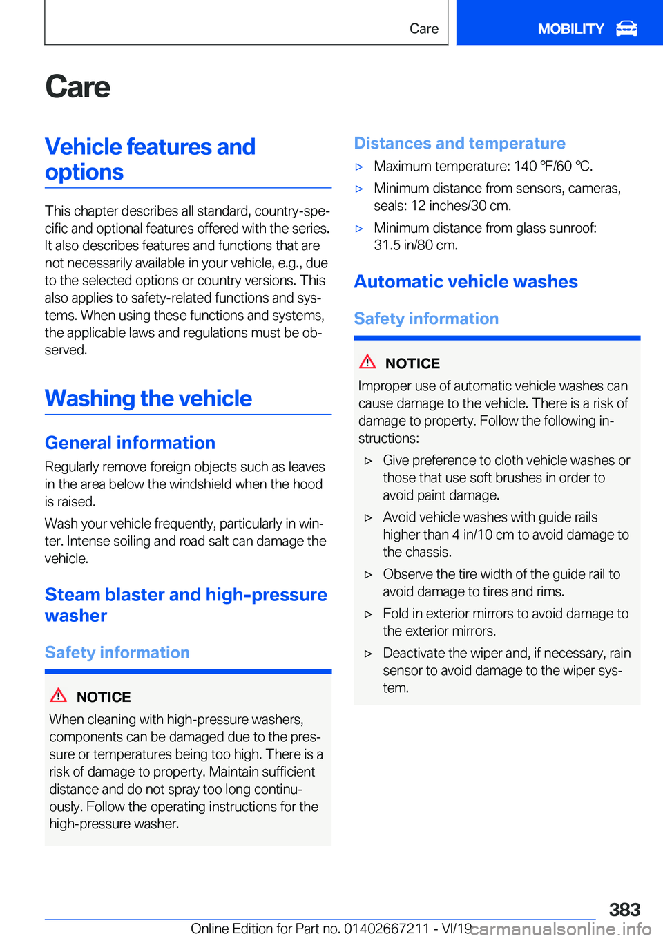 BMW X6 2020  Owners Manual �C�a�r�e�V�e�h�i�c�l�e��f�e�a�t�u�r�e�s��a�n�d�o�p�t�i�o�n�s
�T�h�i�s��c�h�a�p�t�e�r��d�e�s�c�r�i�b�e�s��a�l�l��s�t�a�n�d�a�r�d�,��c�o�u�n�t�r�y�-�s�p�ej�c�i�f�i�c��a�n�d��o�p�t�i�o�n�a�l��