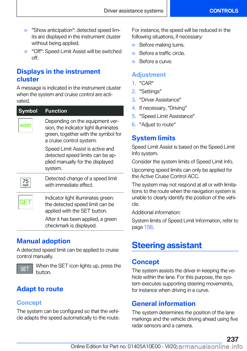 BMW X6 M 2021  Owners Manual 'x�"�S�h�o�w��a�n�t�i�c�i�p�a�t�i�o�n�"�:��d�e�t�e�c�t�e�d��s�p�e�e�d��l�i�m#j�i�t�s��a�r�e��d�i�s�p�l�a�y�e�d��i�n��t�h�e��i�n�s�t�r�u�m�e�n�t��c�l�u�s�t�e�r
�w�i�t�h�o�u�t��b�