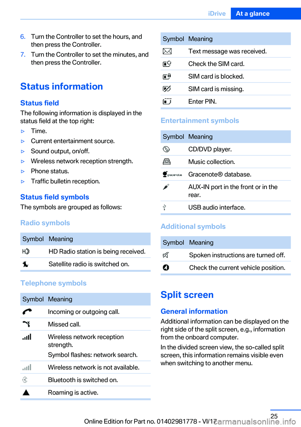BMW X6 M 2018  Owners Manual �6�.�T�u�r�n� �t�h�e� �C�o�n�t�r�o�l�l�e�r� �t�o� �s�e�t� �t�h�e� �h�o�u�r�s�,� �a�n�d
�t�h�e�n� �p�r�e�s�s� �t�h�e� �C�o�n�t�r�o�l�l�e�r�.�7�.�T�u�r�n� �t�h�e� �C�o�n�t�r�o�l�l�e�r� �t�o� �s�e�t� �t�