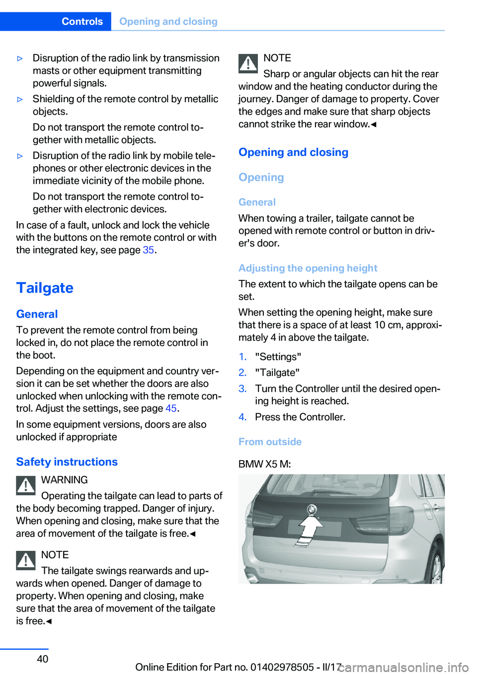 BMW X6 M 2017  Owners Manual 'y�D�i�s�r�u�p�t�i�o�n� �o�f� �t�h�e� �r�a�d�i�o� �l�i�n�k� �b�y� �t�r�a�n�s�m�i�s�s�i�o�n�m�a�s�t�s� �o�r� �o�t�h�e�r� �e�q�u�i�p�m�e�n�t� �t�r�a�n�s�m�i�t�t�i�n�g
�p�o�w�e�r�f�u�l� �s�i�g�n�a�l�