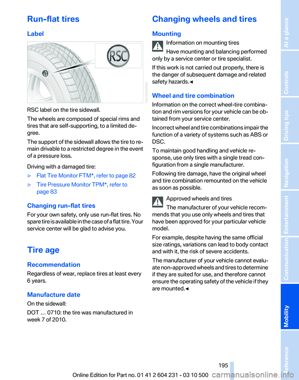 BMW Z4 SDRIVE30I 2011  Owners Manual 