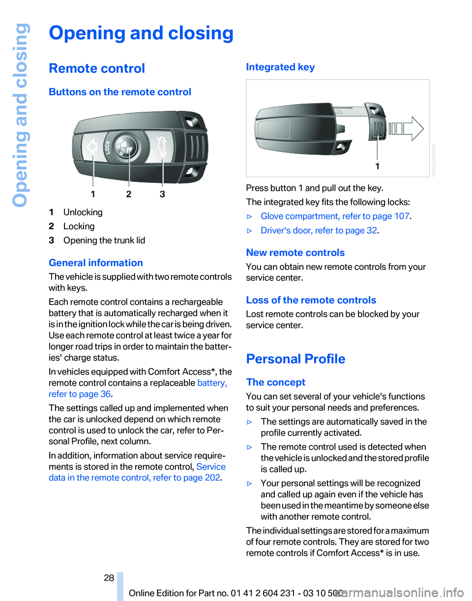 BMW Z4 SDRIVE30I 2011  Owners Manual 