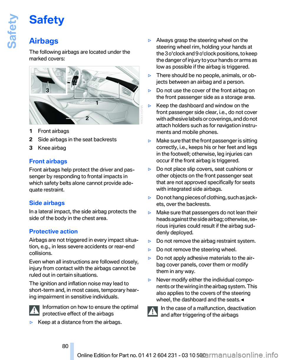 BMW Z4 SDRIVE35I 2011  Owners Manual 